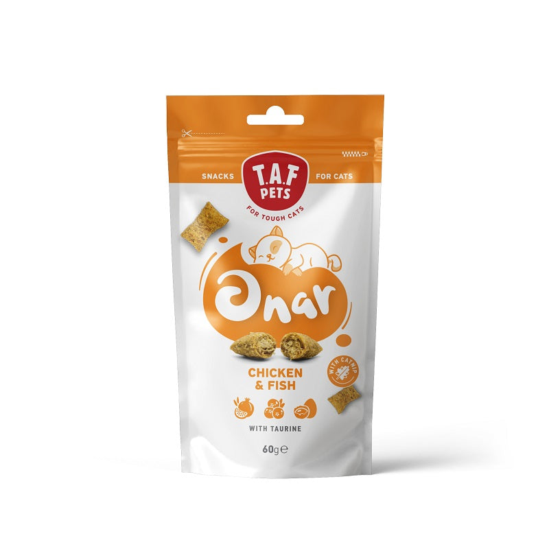 Λιχουδιές Γάτας Taf Pets Onar Cat Snack Chicken & Fish 60g