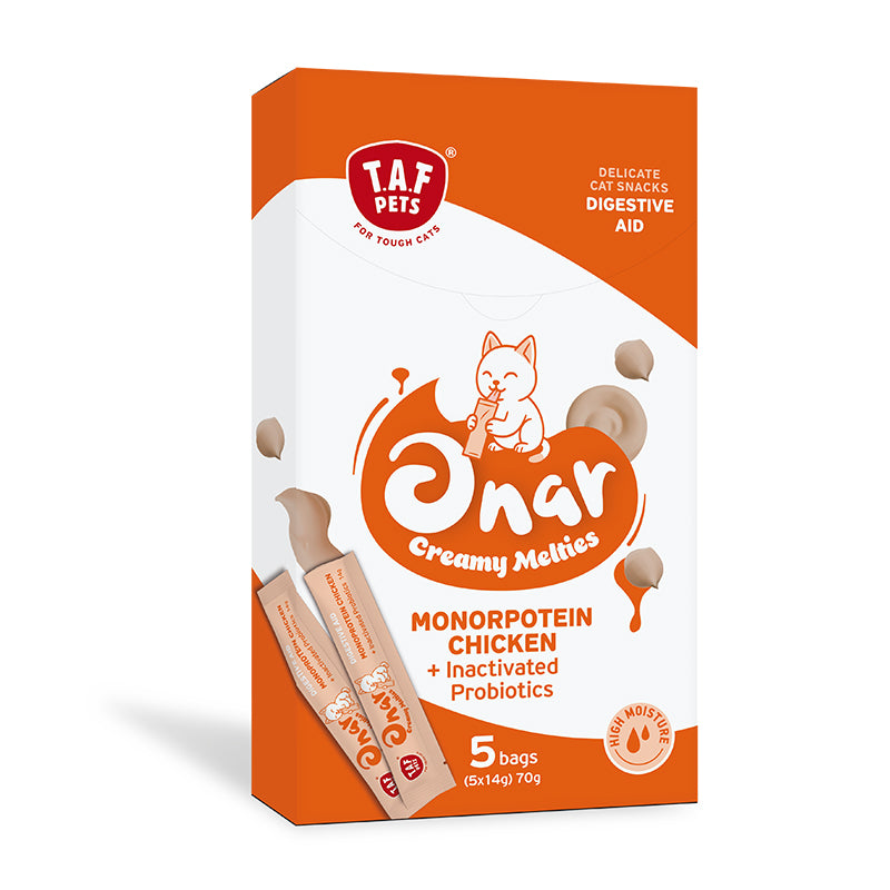 Λιχουδιά Γάτας Taf Pets Onar Creamy Digestive Aid (5x14gr) 70gr