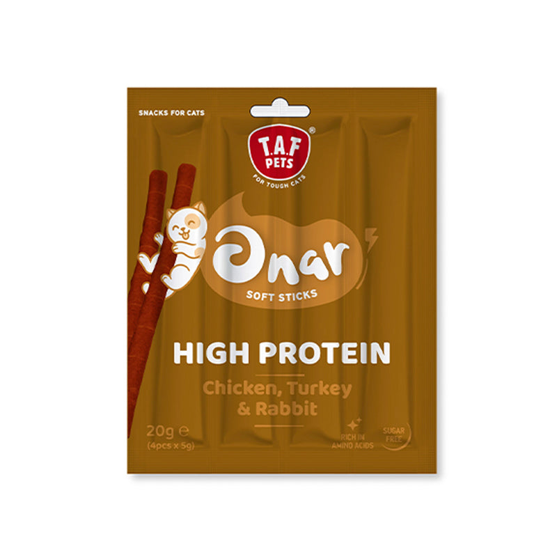 Λιχουδιά Γάτας Taf Pets- Onar Soft Sticks Chicken, Turkey & Rabbit 20gr