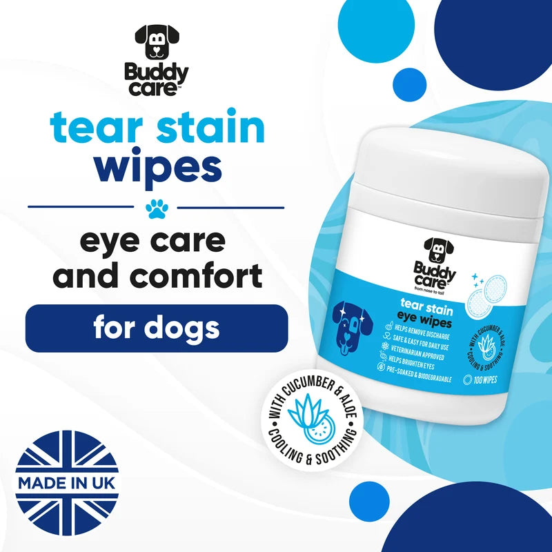 BUDDY CARE Dog Tear Stain Eye Wipes 100 pcs