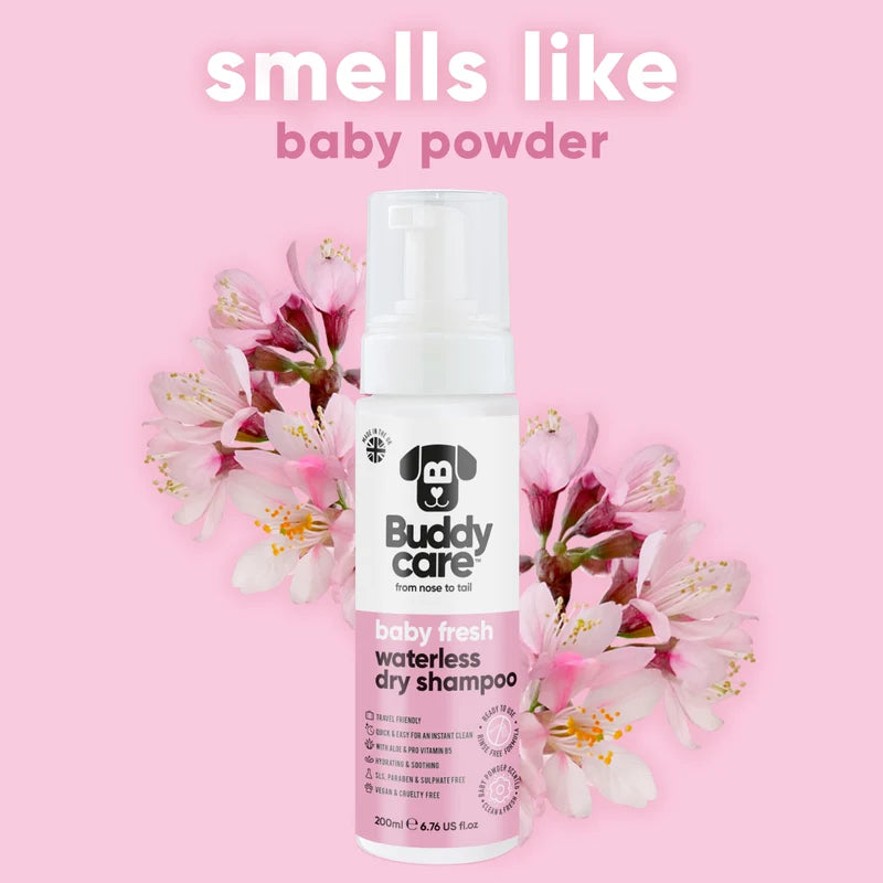 ΞΗΡΟ ΣΑΜΠΟΥΑΝ ΣΚΥΛΟΥ BUDDYCARE BABY FRESH 200 ml