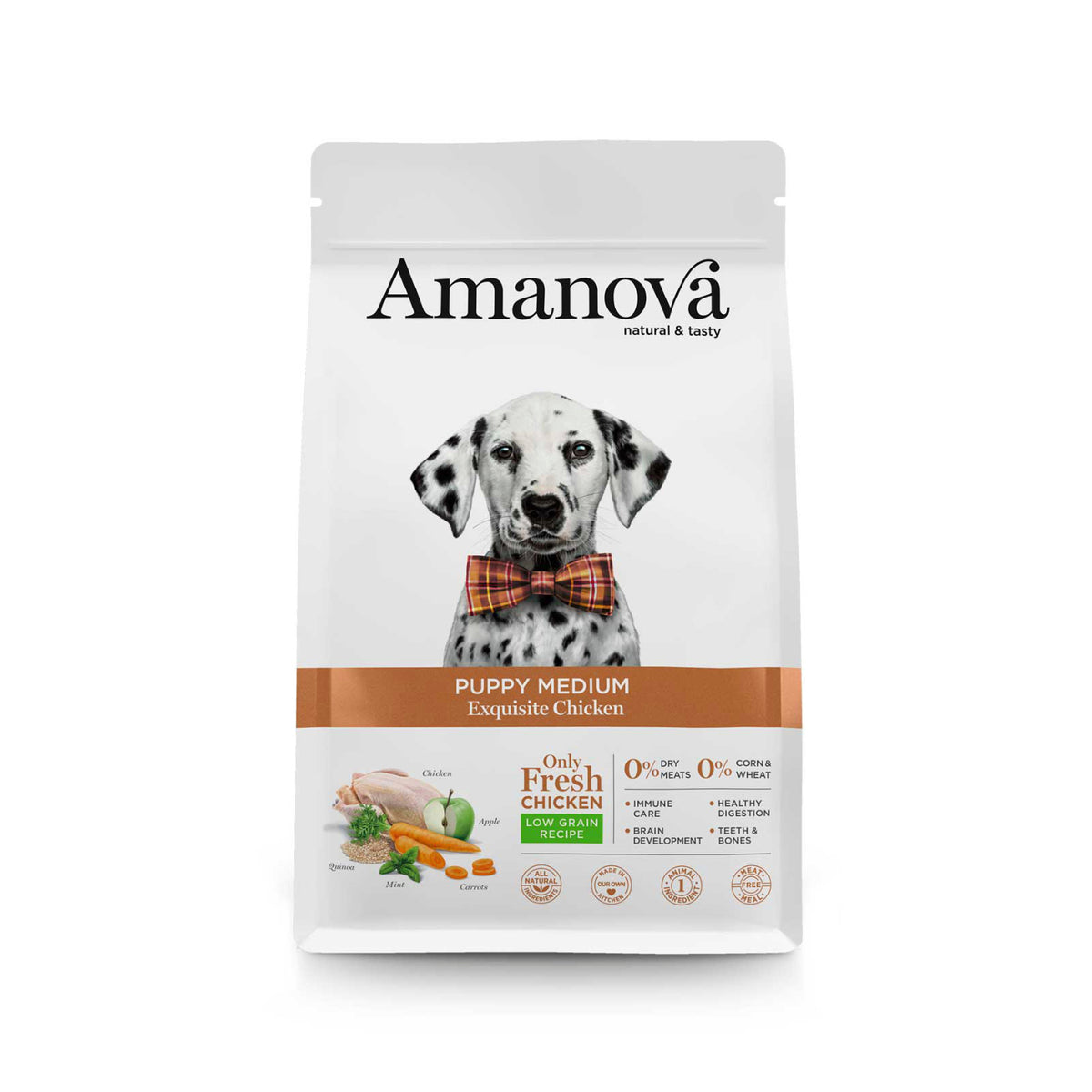 Ξηρά Τροφή Σκύλου Amanova Puppy Medium Exquisite Chicken 12kg με Κοτόπουλο