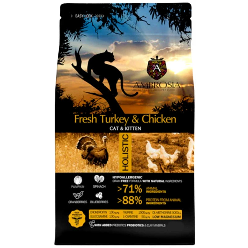 Ξηρά Τροφή Γάτας Ambrosia Grain Free Kitten Fresh Turkey & Chicken 5kg