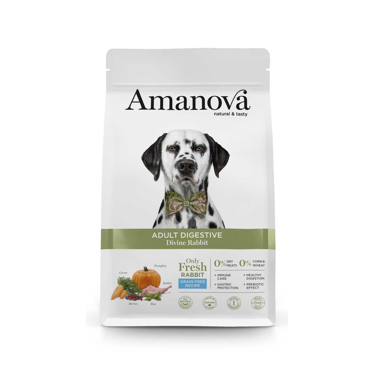 Ξηρά Τροφή Σκύλου Amanova Adult Digestive Divine Rabbit 2kg με Κουνέλι