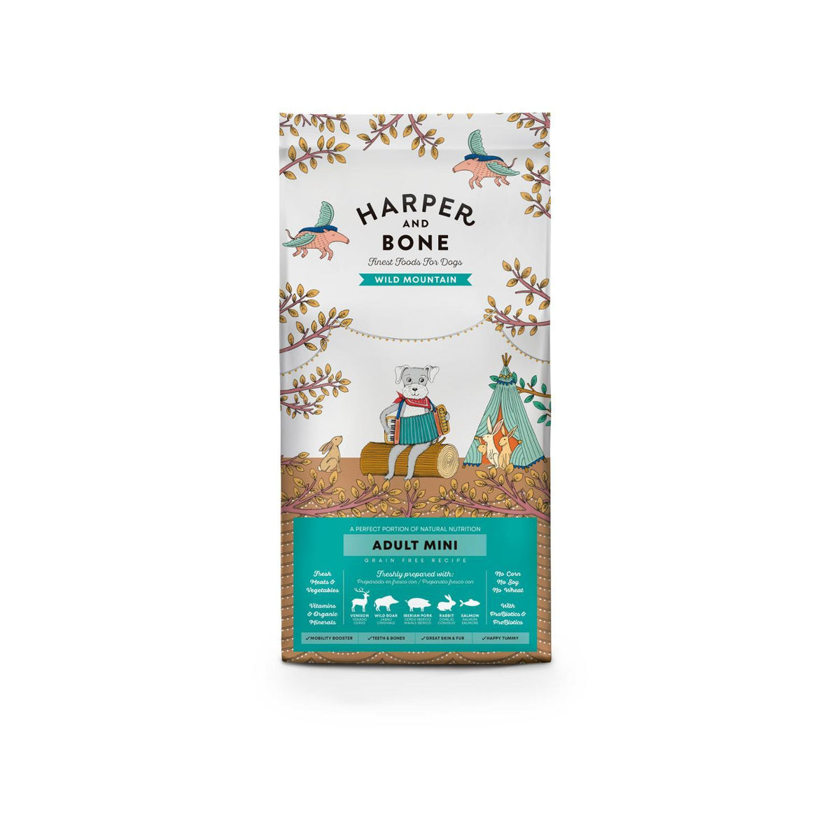 Ξηρά Τροφή Σκύλου Harper & Bone Adult Mini Wild Mountain 2kg