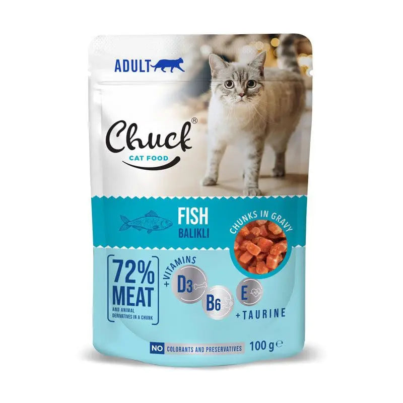 Υγρή Τροφή Γάτας Chuck Pouch Cat Fish 100gr