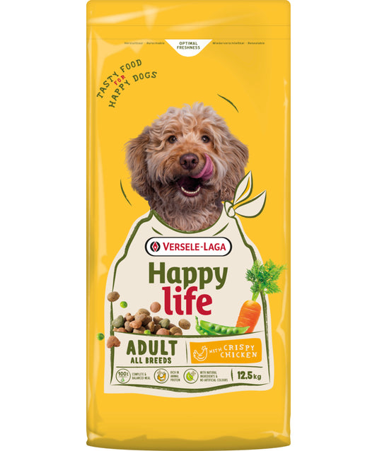 Ξηρά Τροφή Σκύλου HAPPY LIFE Adult Chicken 12.5 Kg+2.5Kg ΔΩΡΟ
