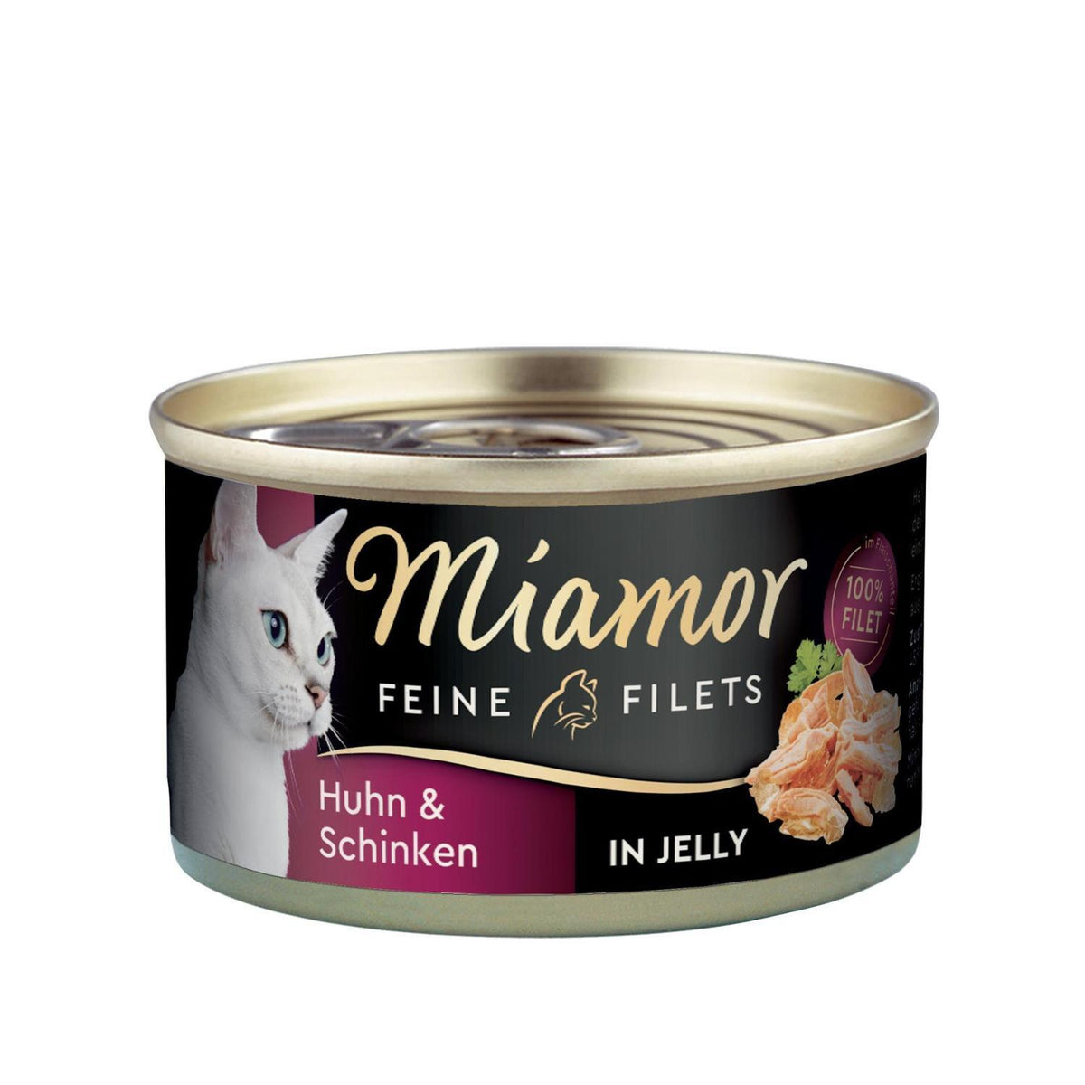 Υγρή Τροφή Γάτας Feine Filets Chicken & Ham In Jelly 100gr