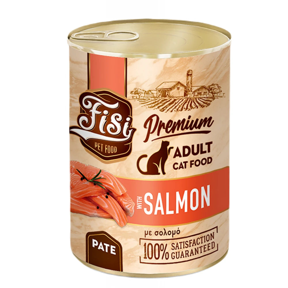 Υγρή Τροφή Γάτας Fisi Cat Adult Σολομός Pate 400gr