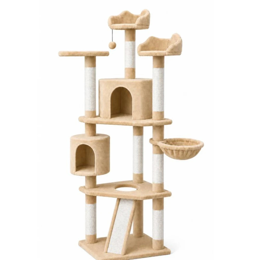 Ονυχοδρόμιο γάτας The Grate Catsby Cat Tree 58x58x200cm Μπεζ