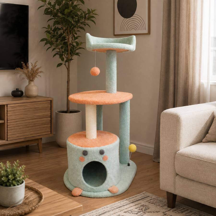 Ονυχοδρόμιο γάτας FUZZY PAWS HOTEL CAT TREE L50*W40*H85cm