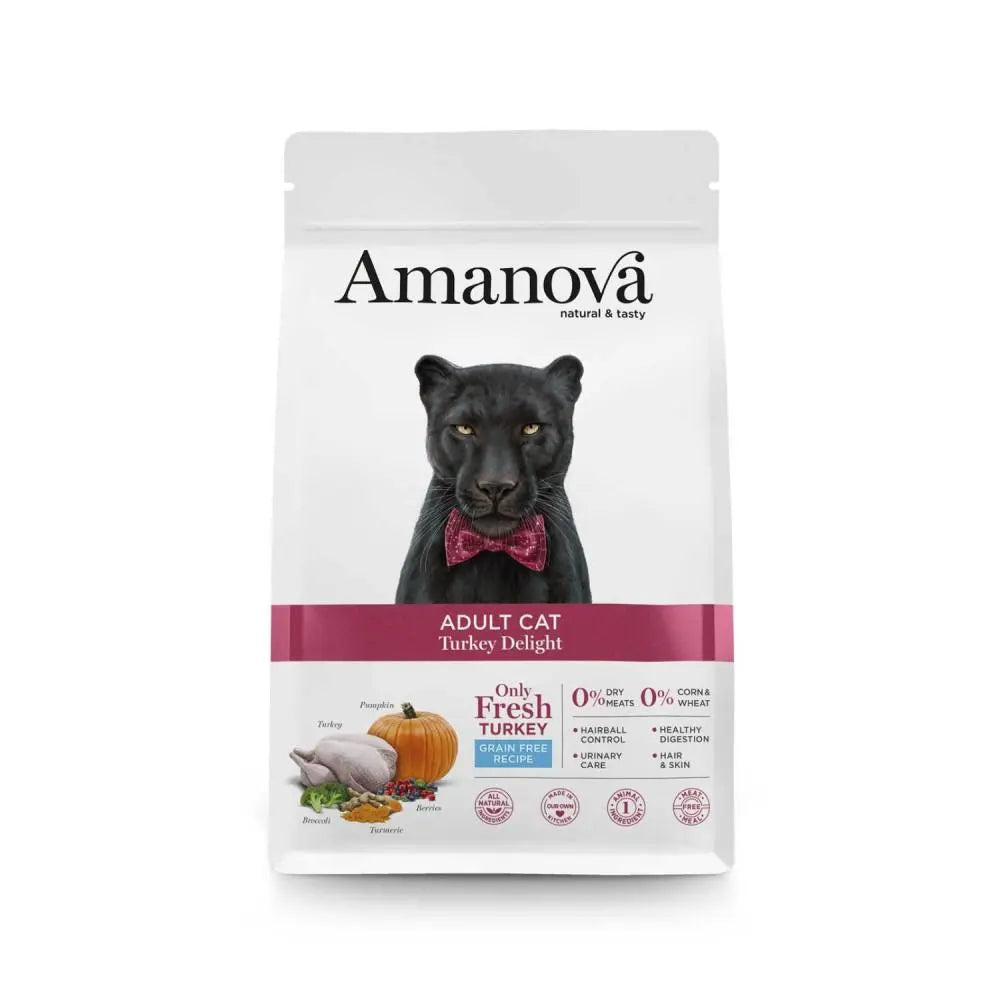 Ξηρά Τροφή Γάτας Amanova Adult Cat Turkey Grain Free 1,5 Kg