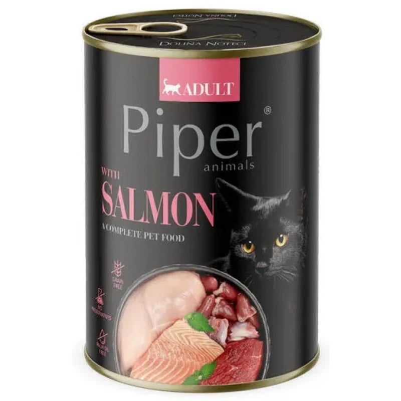 Υγρή Τροφή Γάτας Piper Cat Adult Σολομός 400gr