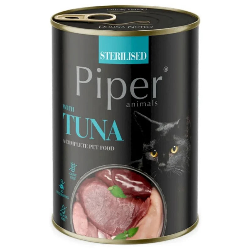 Υγρή Τροφή ΓάταςPiper Cat Adult Sterilised Τόνος 400gr