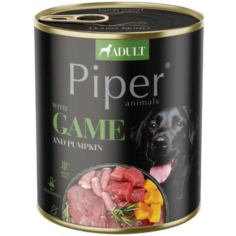 Υγρή Τροφή Σκύλου Piper Adult Κυνήγι & Κολοκύθα 800gr