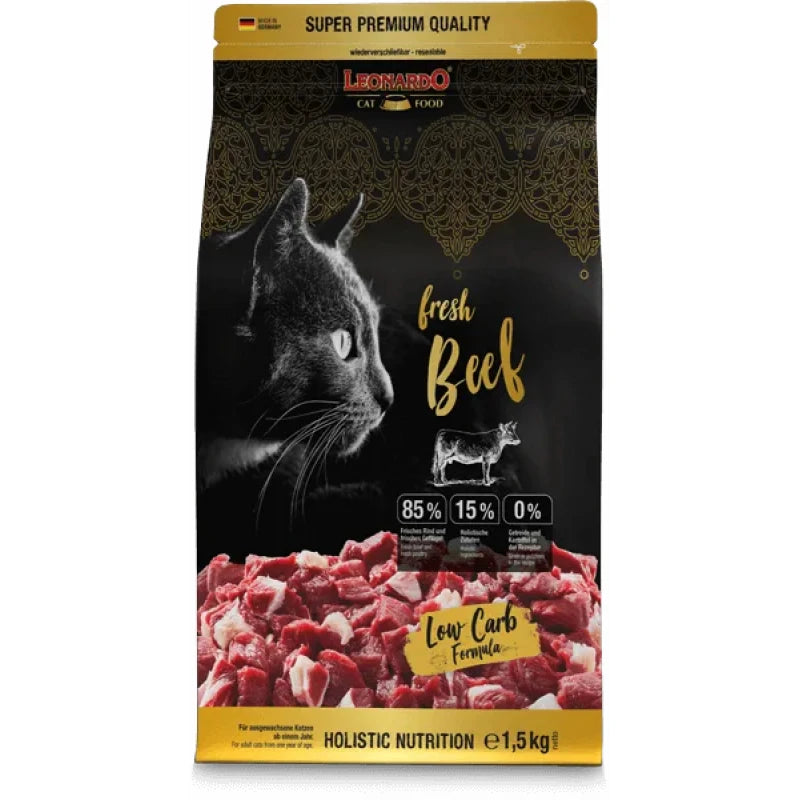 Ξηρά Τροφή Γάτας Leonardo Adult Fresh Beef Grain Free 1,5kg