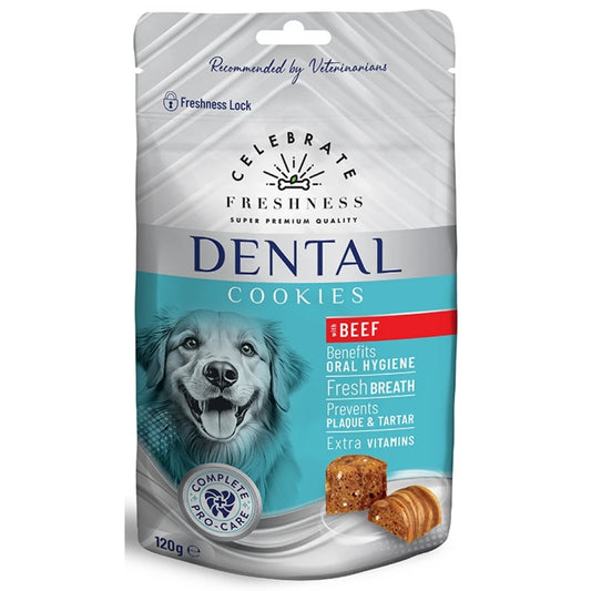 Λιχουδιά Σκύλου Celebrate Freshness Dental Cookies Beef 120gr