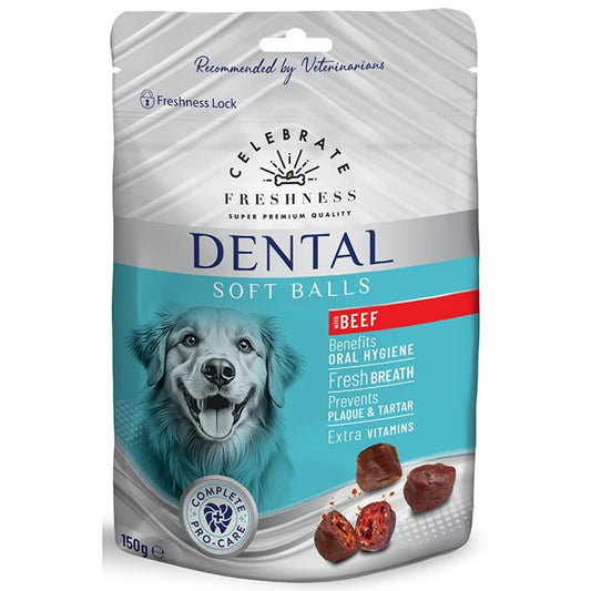 Λιχουδιά Σκύλου Celebrate Freshness Dental Soft Balls Beef 150gr