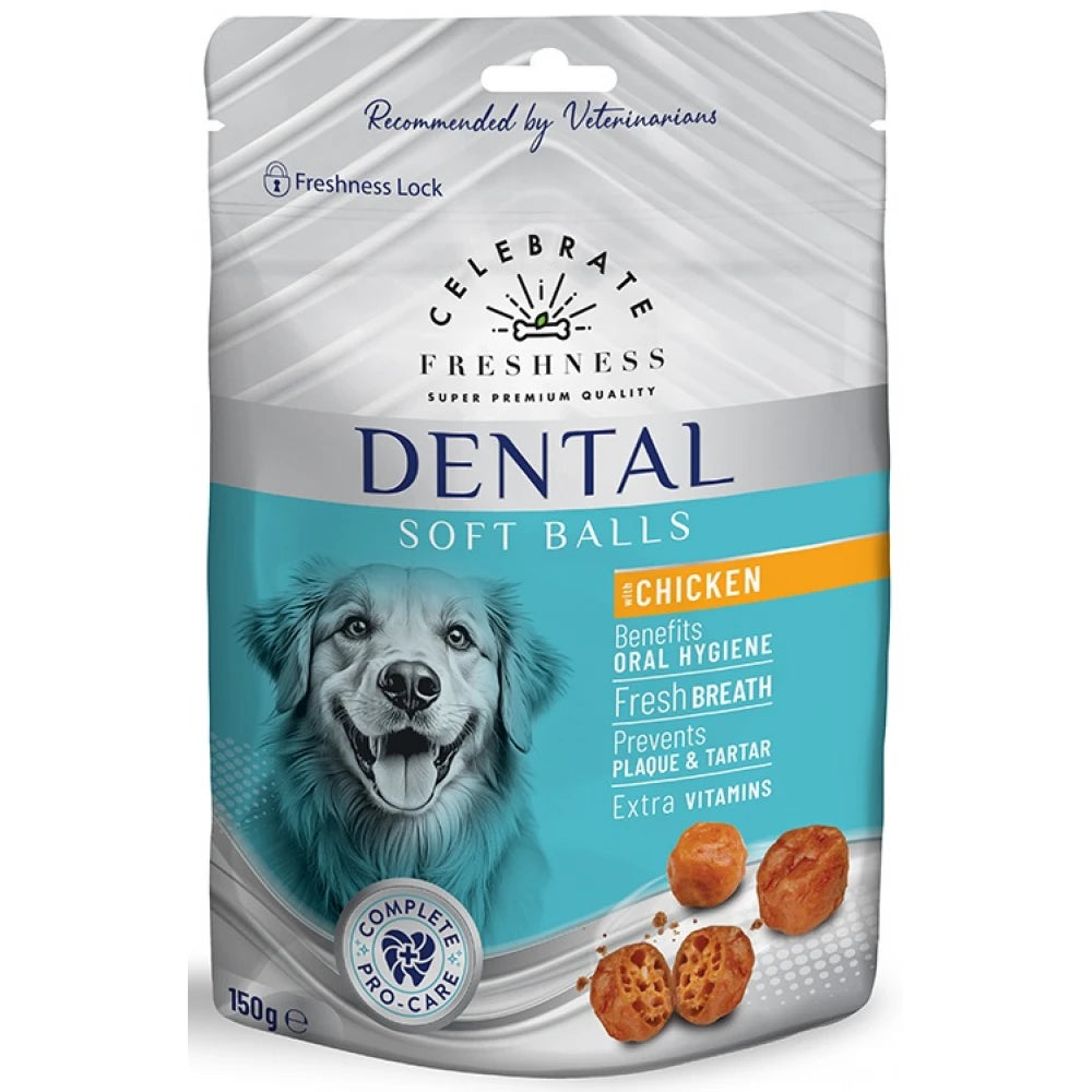 Λιχουδιά Σκύλου Celebrate Freshness Dental Soft Balls Chicken 150gr