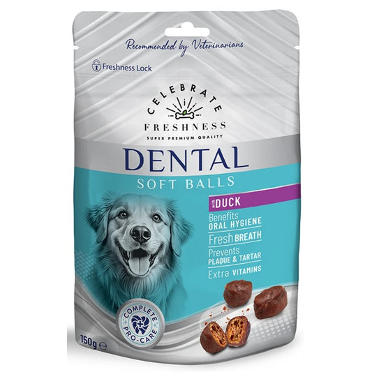Λιχουδιά Σκύλου Celebrate Freshness Dental Soft Balls Duck 150gr