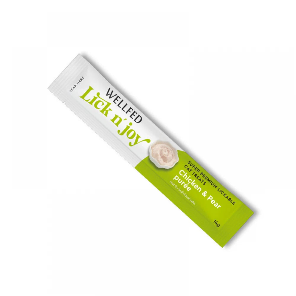 Λιχουδιές Γάτας Pet Interest Wellfed Lick N' Joy Chicken & Pear (5x14gr) 70gr με Κοτόπουλο & Αχλάδι