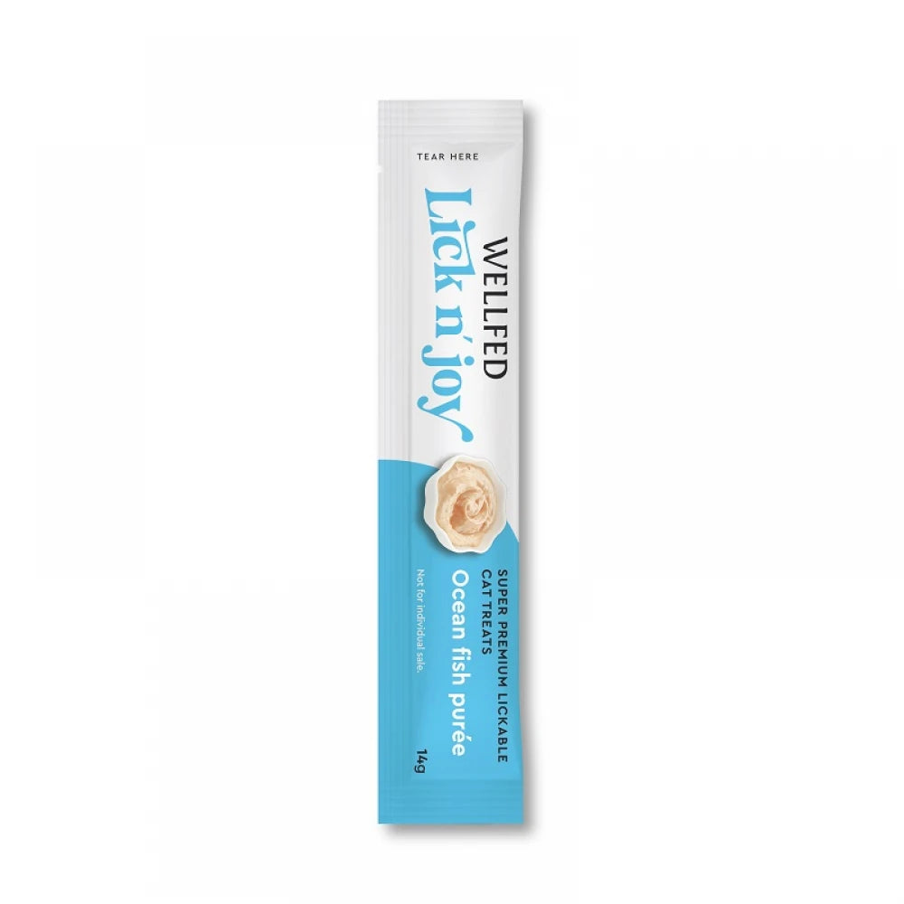 Λιχουδιές Γάτας Pet Interest Wellfed Lick N' Joy Ocean FIsh (5x14gr) 70gr με Ψάρια