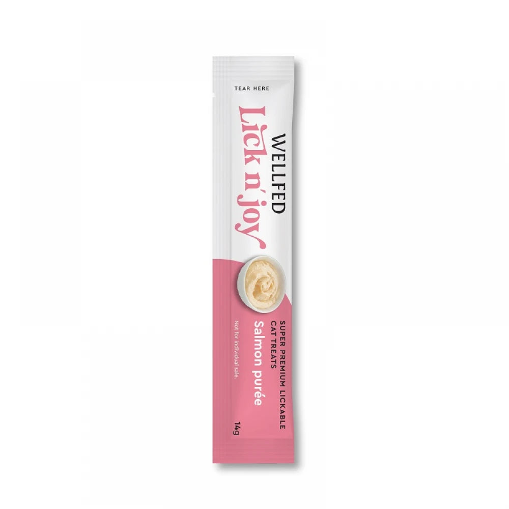 Λιχουδιές Γάτας Pet Interest Wellfed Lick N' Joy Salmon (5x14gr) 70gr με Σολομό