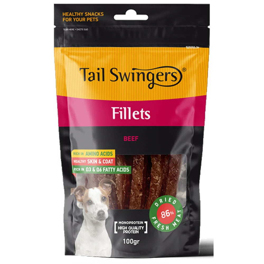 Λιχουδιά Σκύλου Pet Interest Tailswingers Pure Beef Soft Fillets 100gr