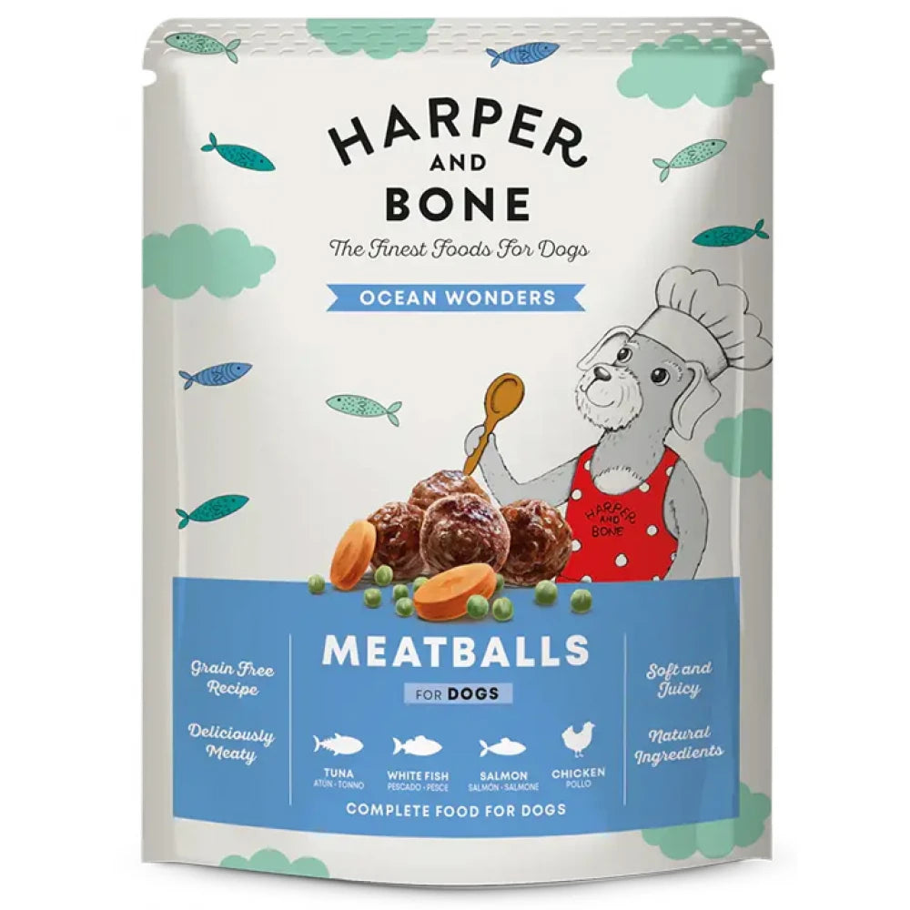 Υγρή Τροφή Σκύλου Harper & Bone Meatballs Ocean Wonders 300gr
