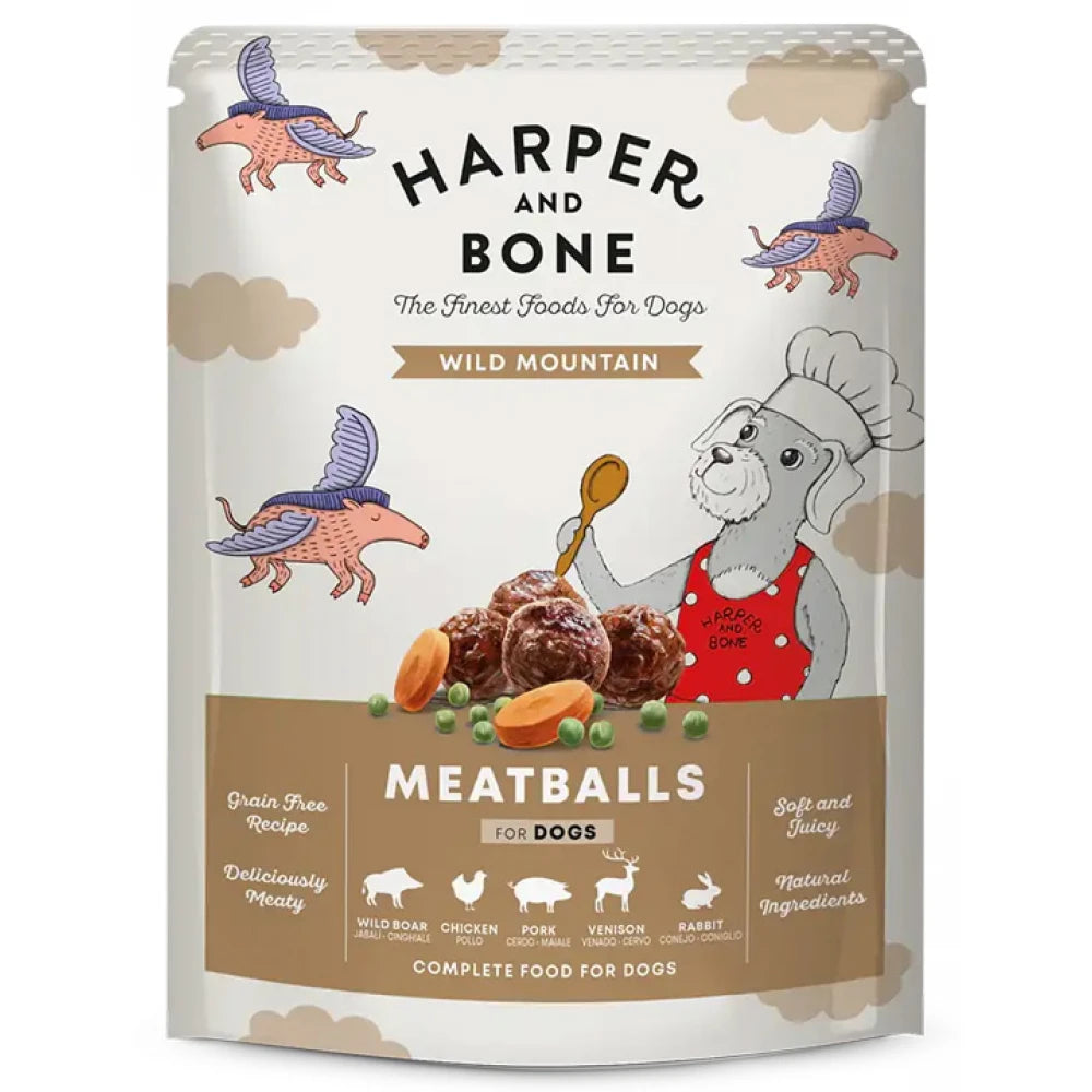Υγρή Τροφή Σκύλου Harper & Bone Meatballs Wild Mountain 300gr