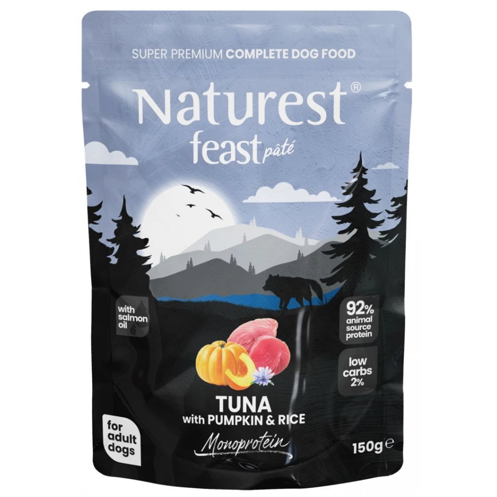 Υγρή Τροφή Σκύλου Naturest Pouch Feast Adult Pure Tuna & Pumpkin 150gr