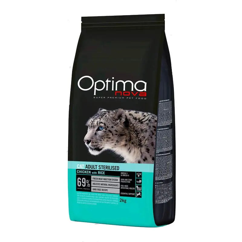 Ξηρά Τροφή Γάτας Optimanova Cat Adult Sterilized Chicken & Rice 2 kg
