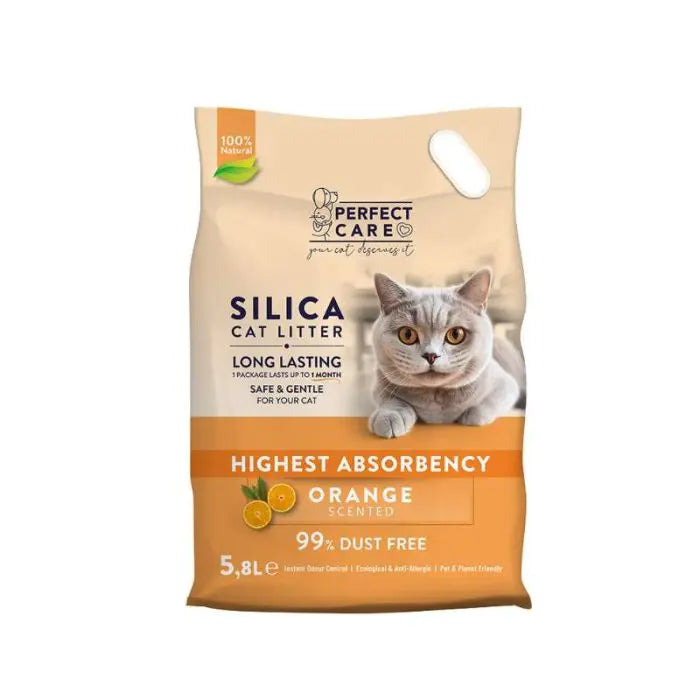 Perfect Care Άμμος Γάτας Σιλικόνης Πορτοκάλι 5.8lt