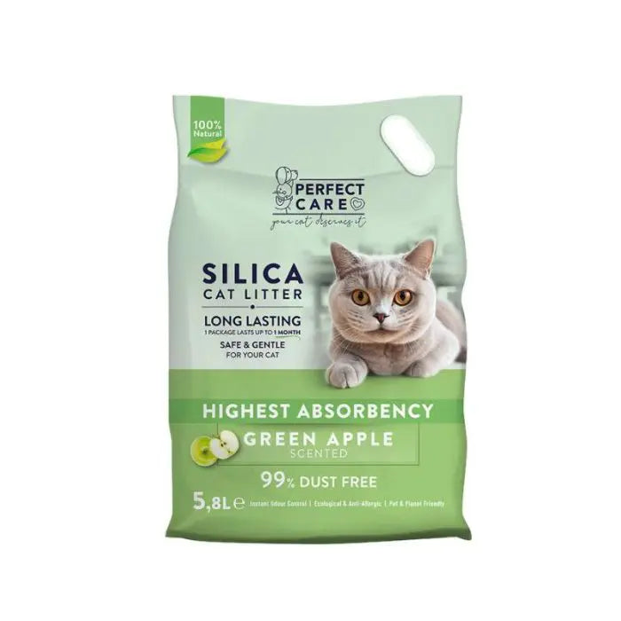 Perfect Care Άμμος Γάτας Σιλικόνης Πράσινο Μήλο 5.8lt