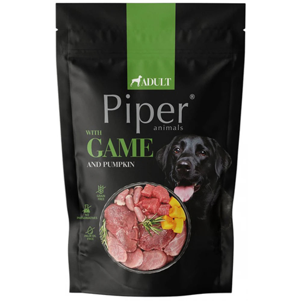 Υγρή Τροφή Σκύλου Piper Adult Κυνήγι & Κολοκύθα Pouch 500gr