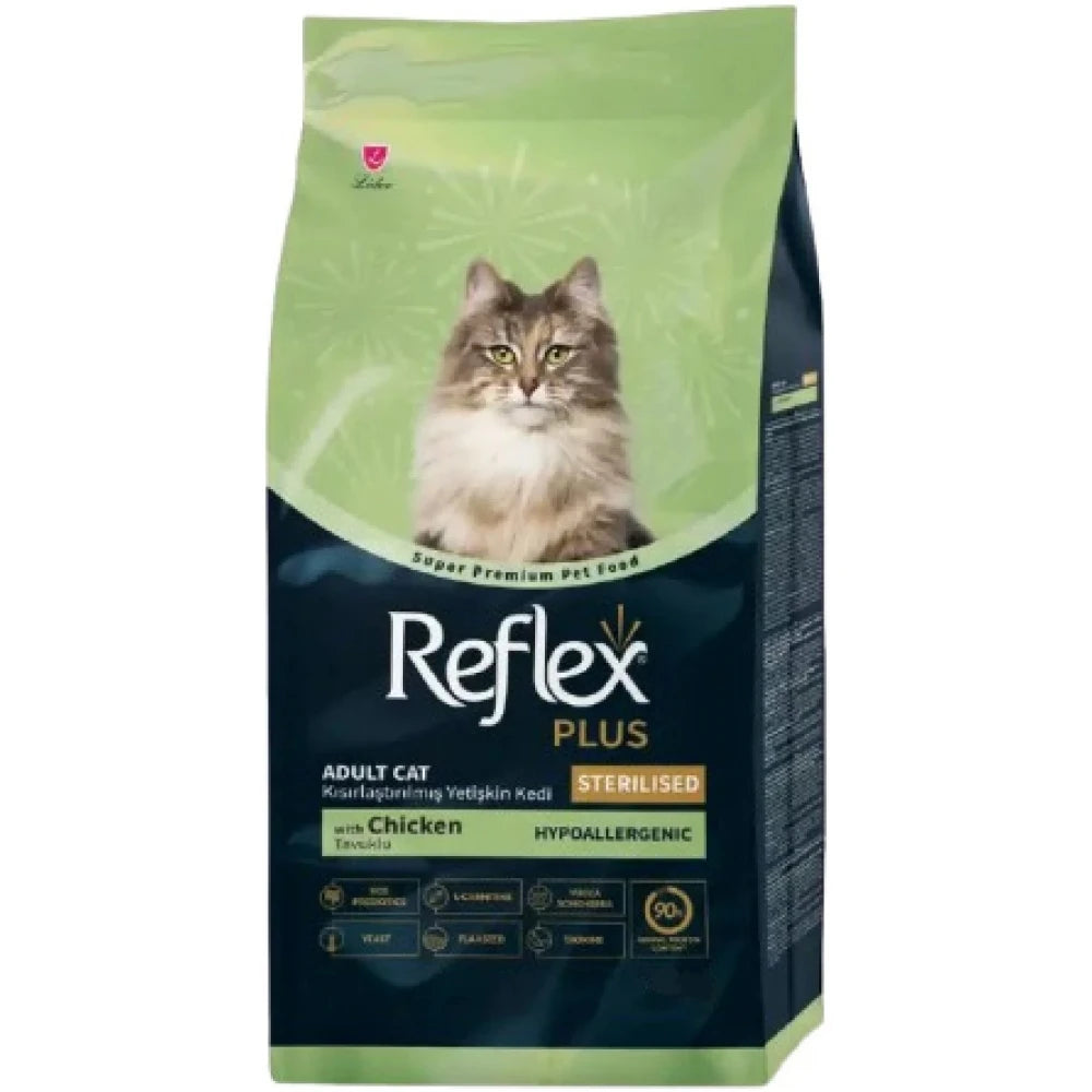 Ξηρά Τροφή Γάτας Reflex Plus Adult Sterilised κοτόπουλο 1,5kg
