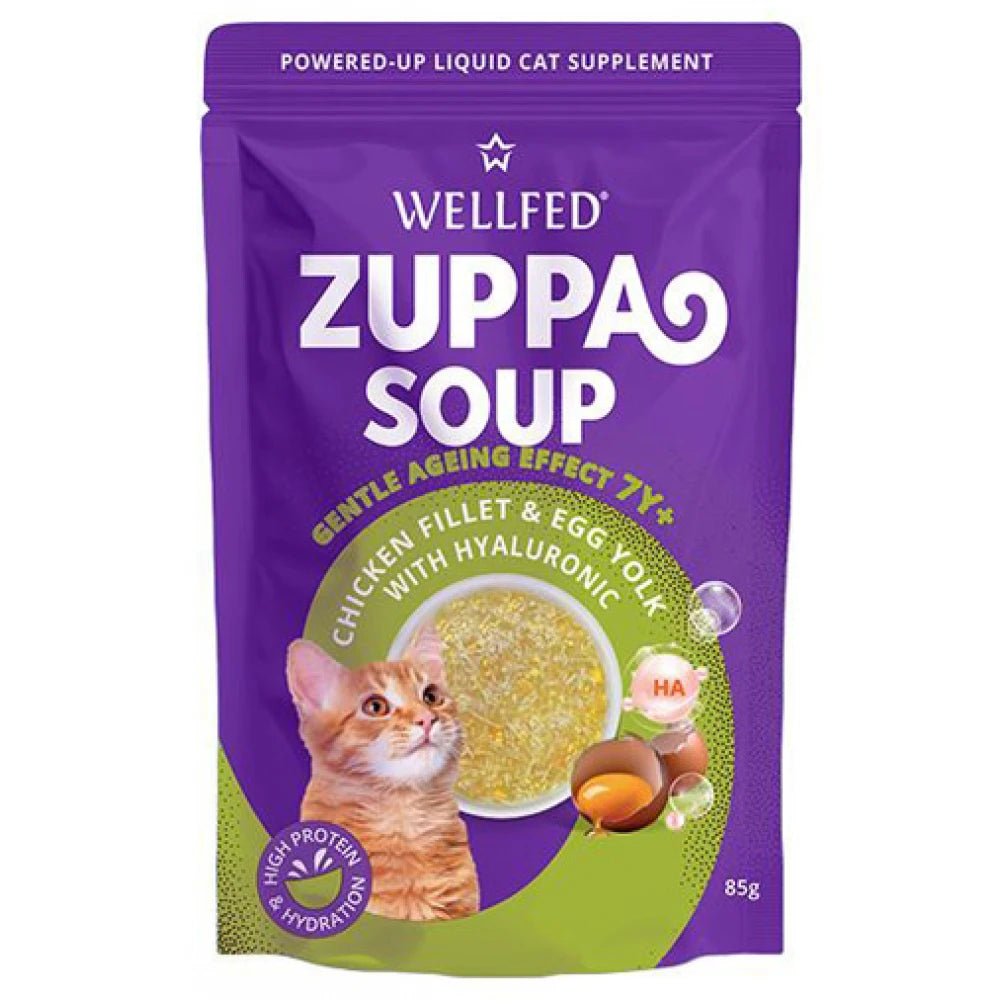 Συμπλήρωμα - Σούπα Γάτας Pet Interest Wellfed Zuppa Soup Chicken & Egg Yolk 85gr