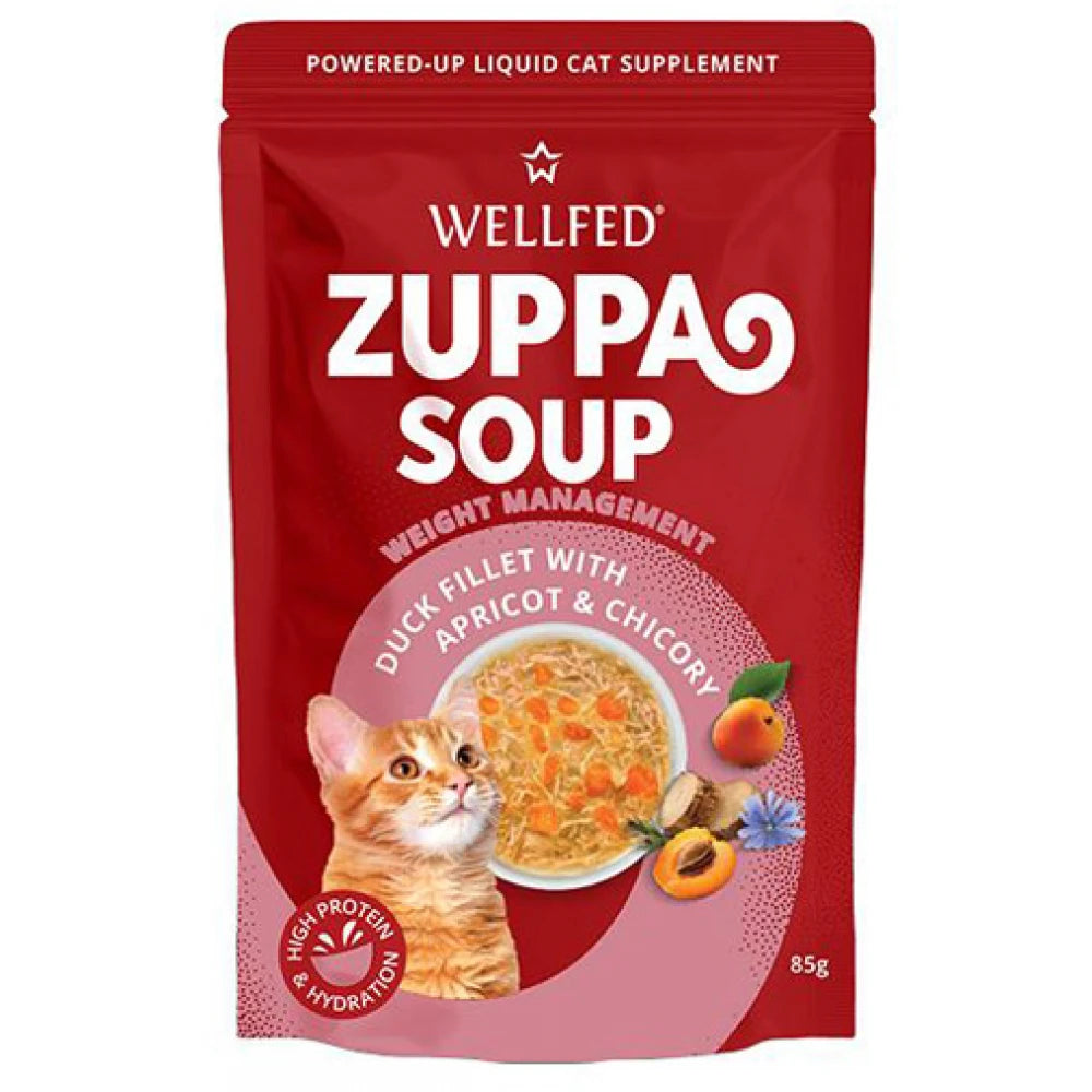 Συμπλήρωμα - Σούπα Γάτας Pet Interest Wellfed Zuppa Soup Duck, Apricot & Chicory 85gr