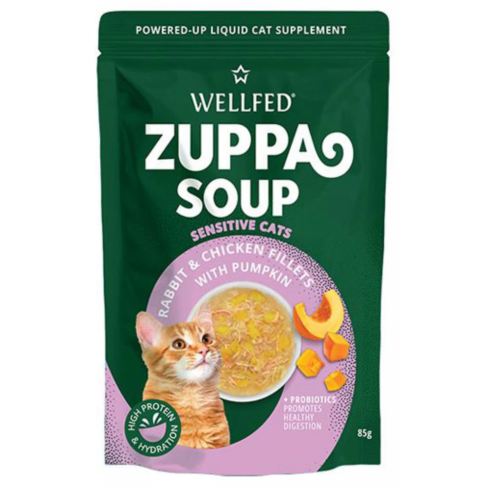 Συμπλήρωμα - Σούπα Γάτας Pet Interest Wellfed Zuppa Soup Rabbit, Chicken & Pumpkin 85gr