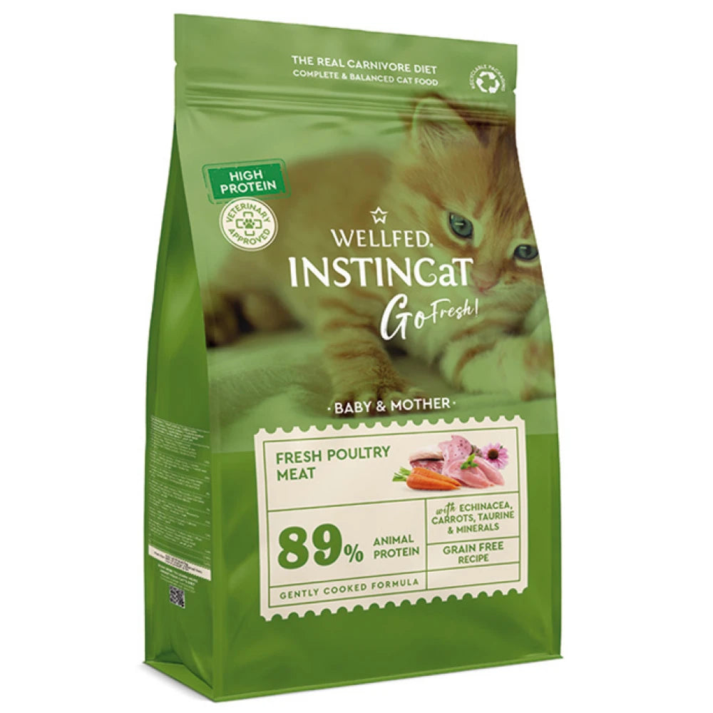 Ξηρά Τροφή Γάτας Wellfed Instincat Go Fresh Mother and Baby High Protein Poultry 4.5kg
