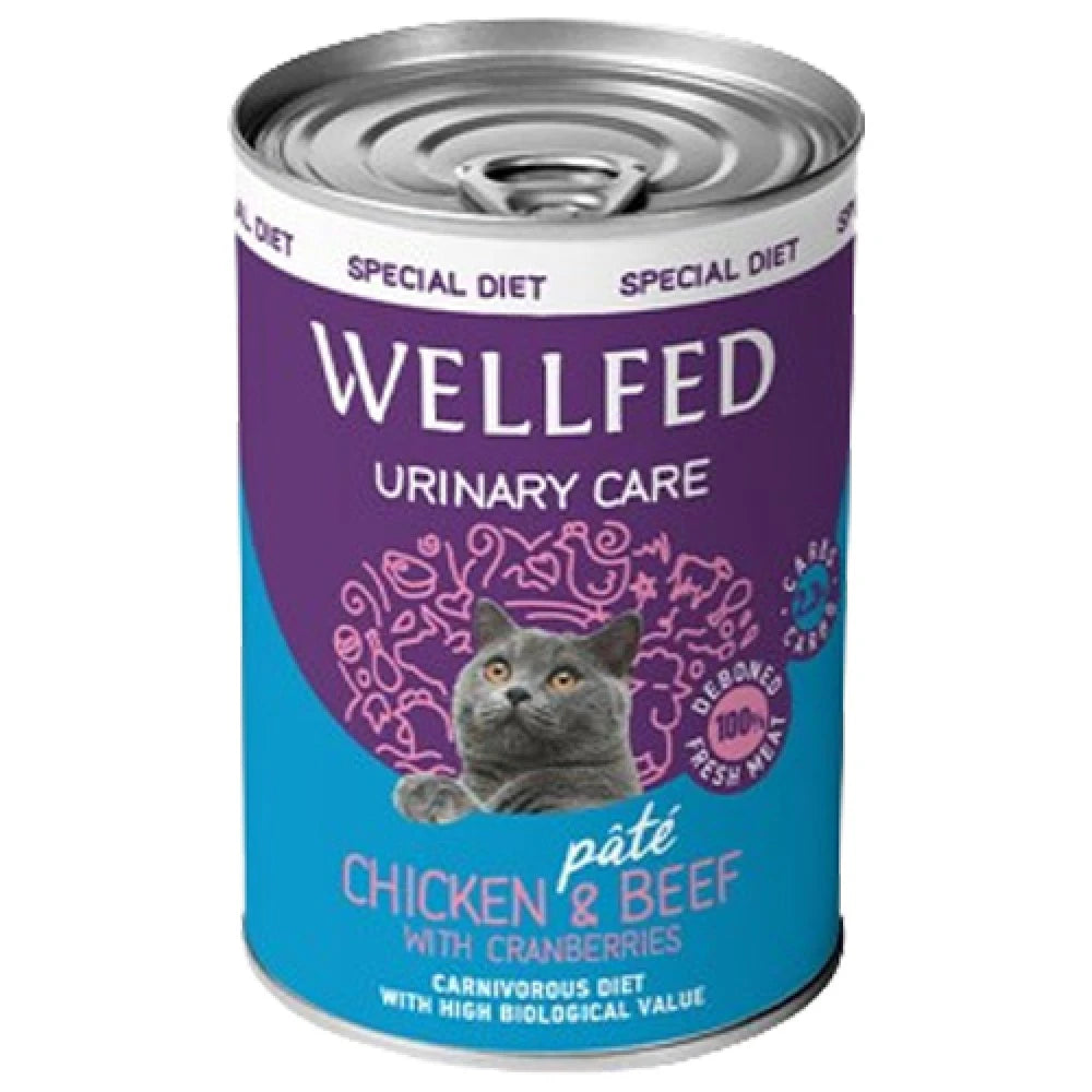 Υγρή Τροφή Γάτας Wellfed Urinary Chicken & Beef with Cranberries 400gr