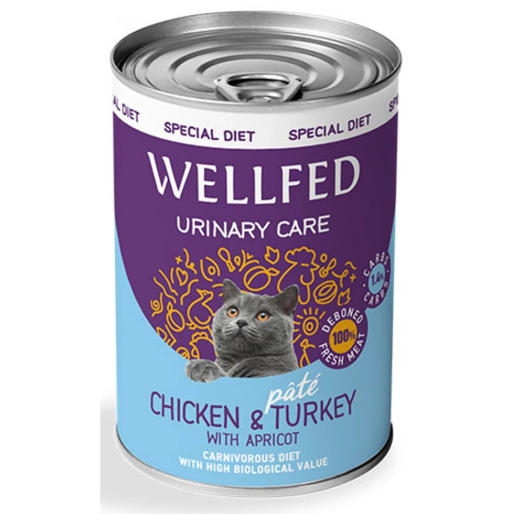 Υγρή Τροφή Γάτας Wellfed Urinary Chicken & Turkey with Apricot 400gr