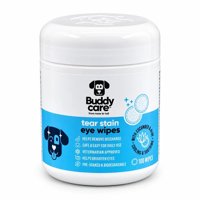 BUDDY CARE Dog Tear Stain Eye Wipes 100 pcs