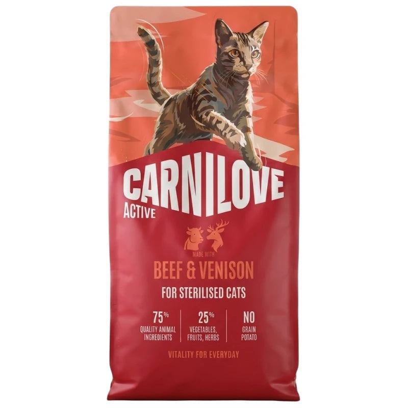 Ξηρά Τροφή Carnilove Active Cat Adult Sterilised Beef & Venison 2kg