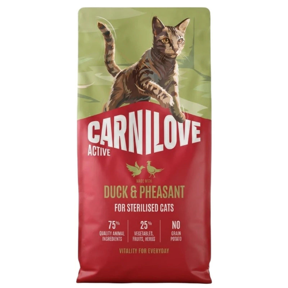 Ξηρά Τροφή Carnilove Active Cat Adult Sterilised Duck & Pheasant 6kg