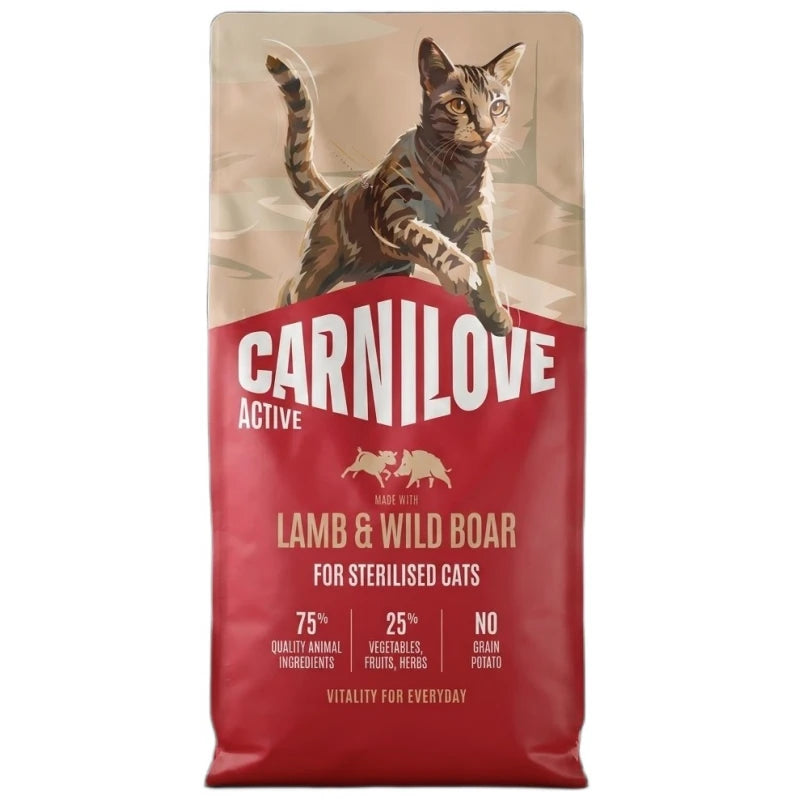 Ξηρά Τροφή Carnilove Active Cat Adult Sterilised Lamb & Wild Boar 2kg