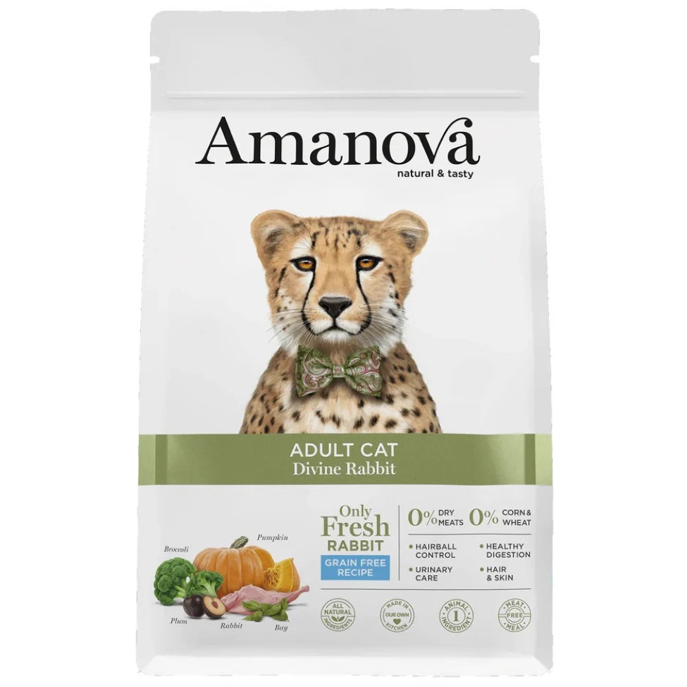 Ξηρά Τροφή Γάτας Amanova Adult Cat Rabbit Grain Free 1,5 Kg