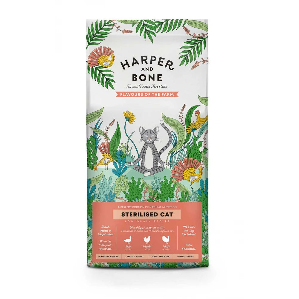 Ξηρά Τροφή Γάτας Harper & Bone Cat Sterilised Flavours of the Farm 2 kg για Στειρωμένες Γάτες