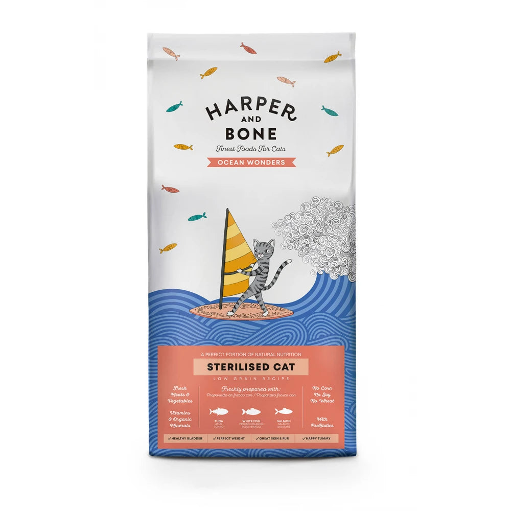 Ξηρά Τροφή Γάτας Harper & Bone Cat Sterilised Ocean Wonders 2kg για Στειρωμένες Γάτες