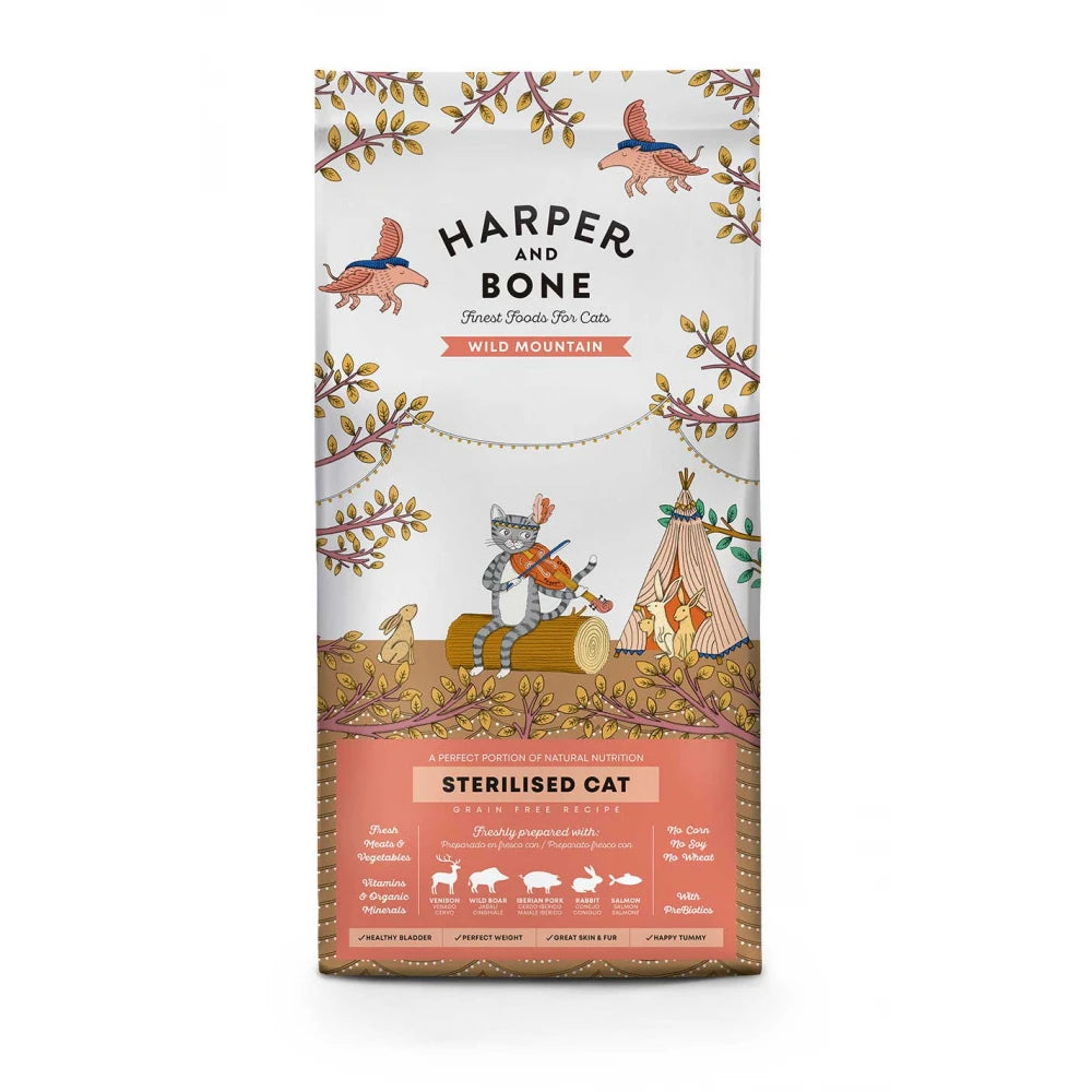 Ξηρά Τροφή Γάτας Harper & Bone Cat Sterilised Wild Mountain 5kg για Στειρωμένες Γάτες